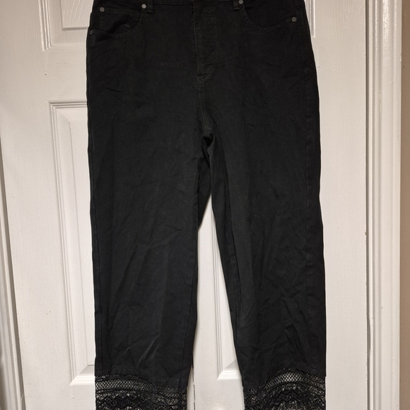 Soft Surroundings Charcoal Trousers - Picture 1 of 7